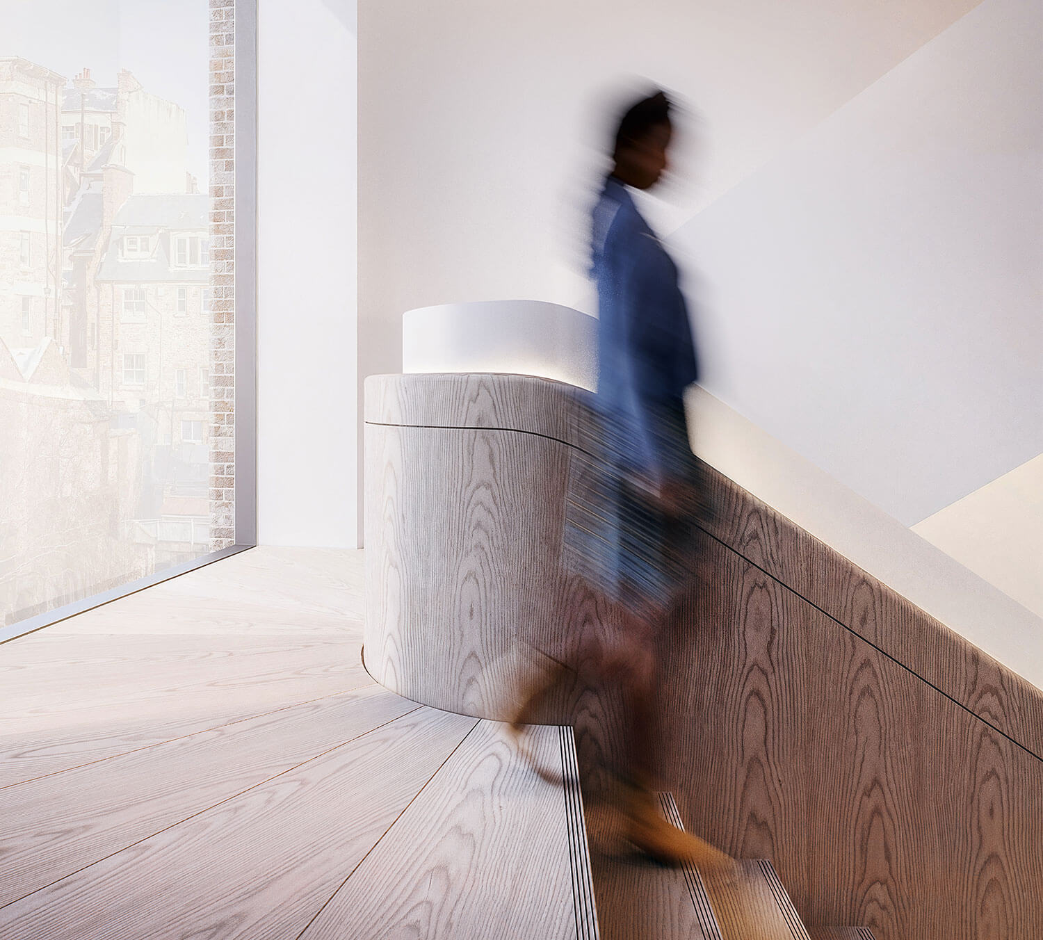 Workspace stairs at 80 Pelham